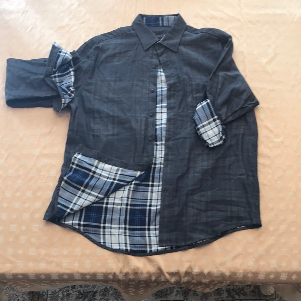 Gray Tasso Elba Button Down Shirt